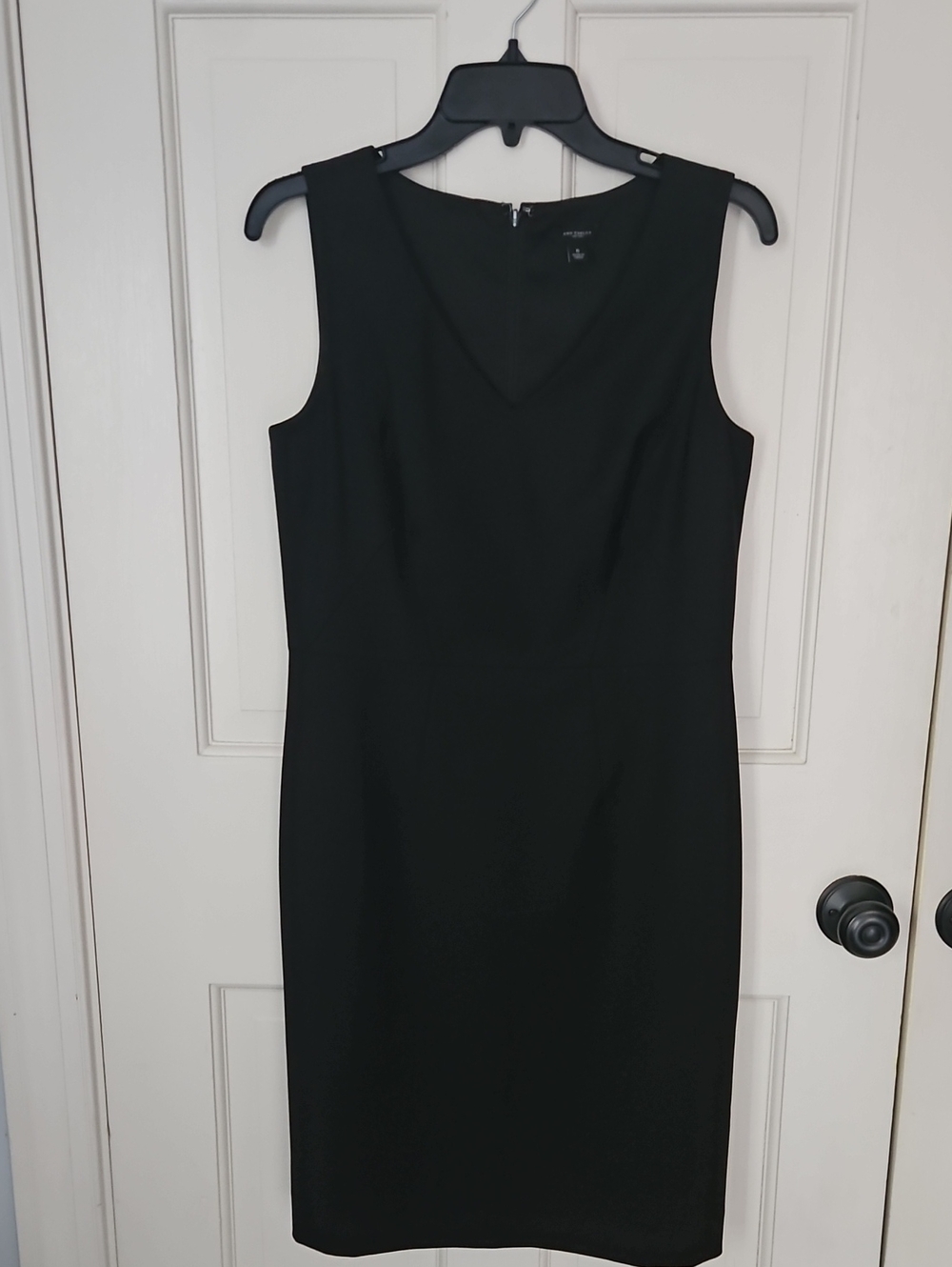Classic Black Virgin Wool Sheath Dress - Ann Taylor